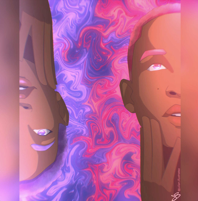 Beautiful illustration of a women's face