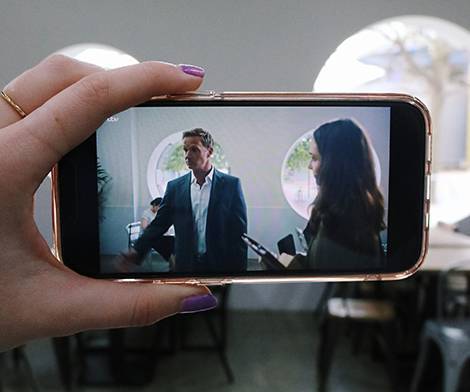 Shot of Our House in front of Ravensbourne set