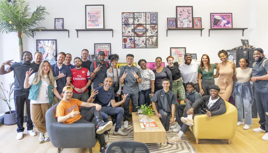 Students from Ravensbourne and MBK Alliance hang out at Vault49