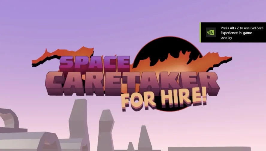 Colourful space caretaker for hire graphic