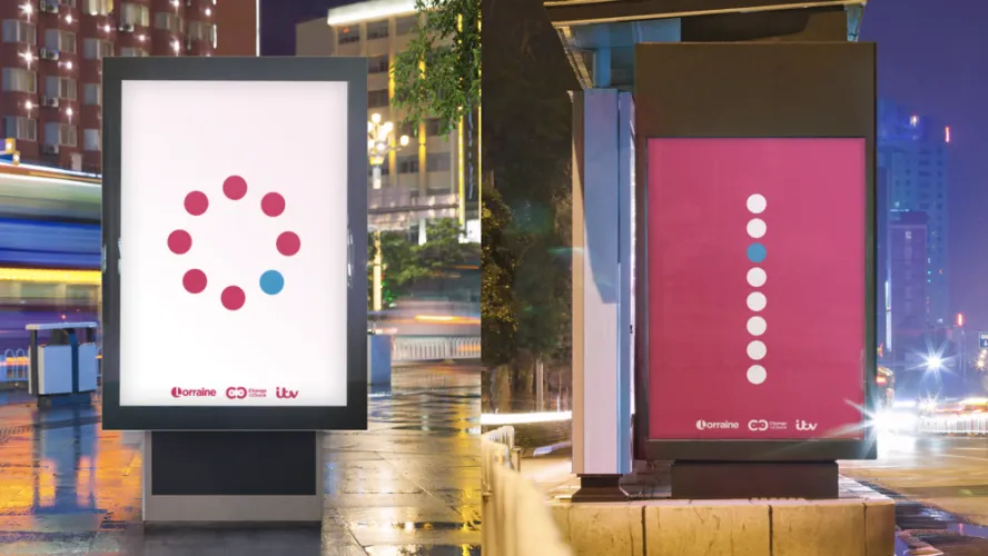 ITV X Motion Graphics billboard work 