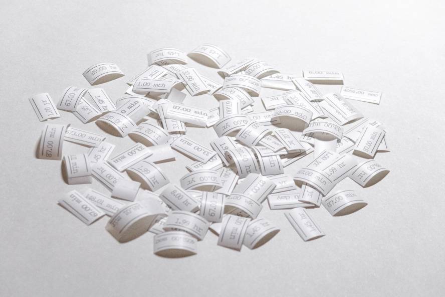 receipts scattered on the floor