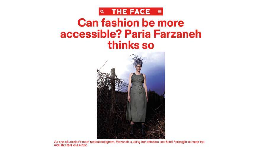 The Face magazine article headline 'can fashion be more accessible?'