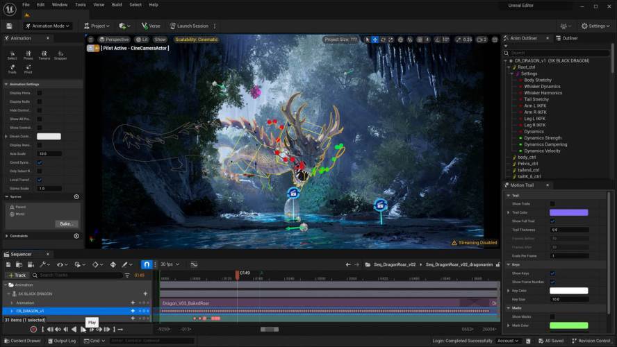 Epic games game editor software workspace