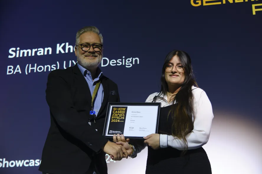 Simran Khera receives award