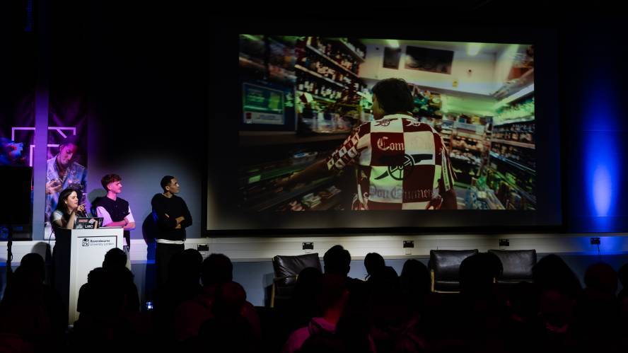 A selection of speakers at The Beautiful Game event hosted by Ravensbourne 