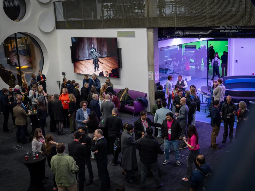 A room full of people at Built for Industry.