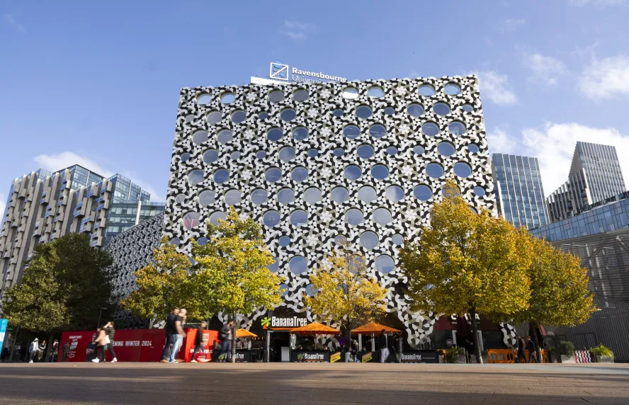 The outside of the Ravensbourne building.