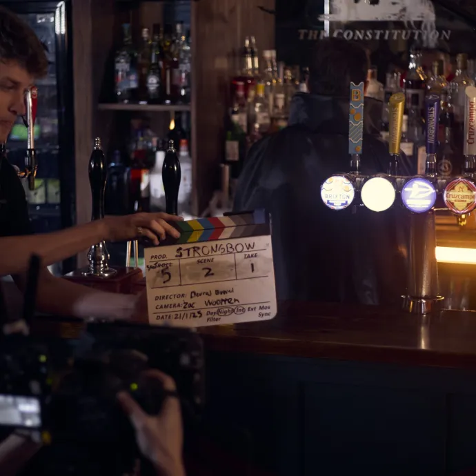 Students filming Strongbow video