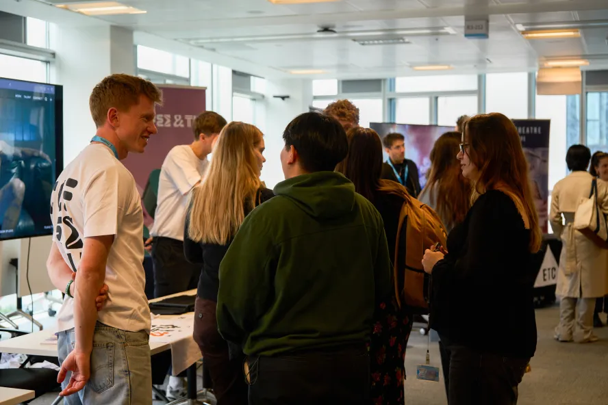 A careers fair during LaunchPad.