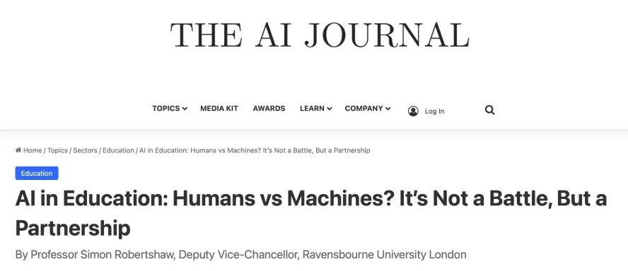 A piece by Simon Robertshaw for The AI Journal 