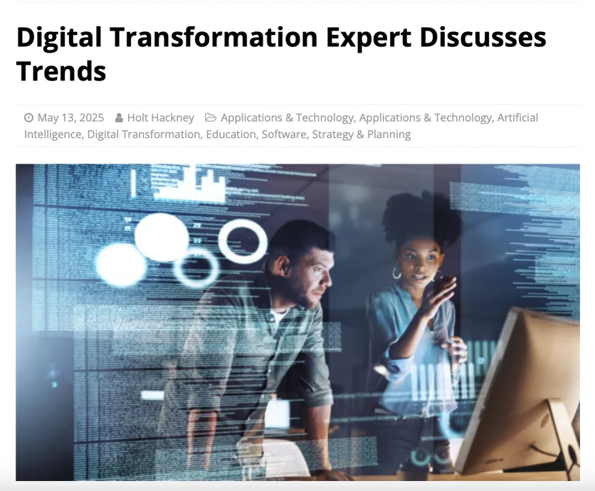 Sein Tin of Ravensbourne discusses latest digital transformation trends