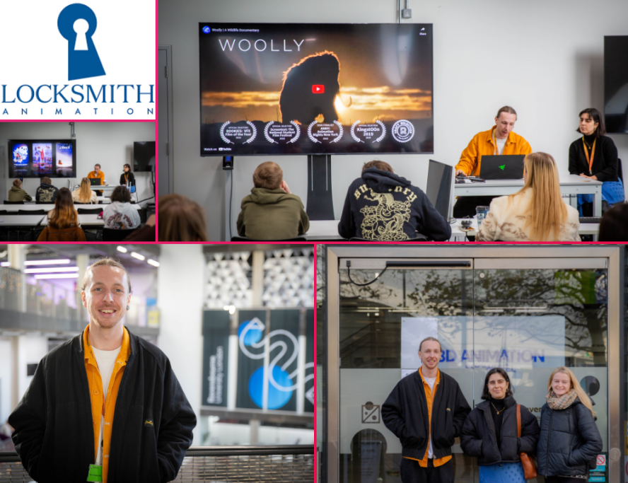 Locksmith animation guest talk and workshop - Olly Crawford, Levi Pugh and Elle Holmes