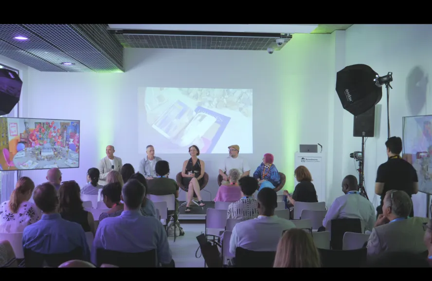 Academics and guests at In Pursuit of Luxury event at Ravensbourne