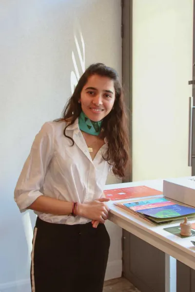 Anushree with her Iconic India project at Unfold