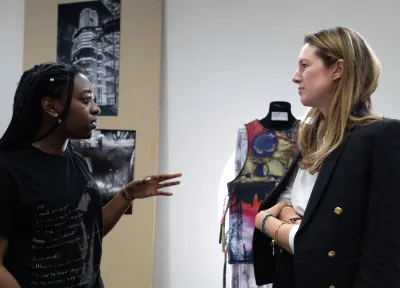Clare Waight Keller visits the Ravensbourne Degree Show