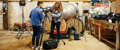 Behind the scenes on the Digital Television Production course