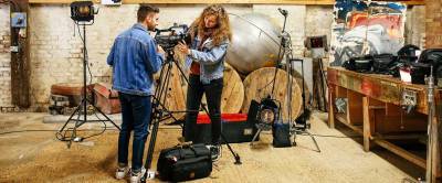 Behind the scenes on the Digital Television Production course