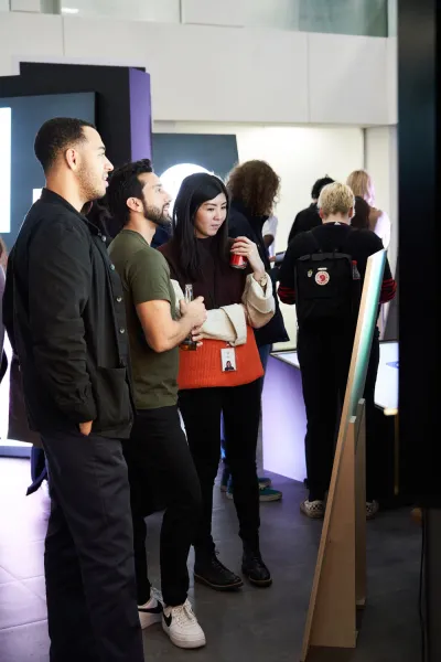 Students at 'Unsigned Stories' exhibit