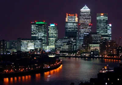 Stock image London skyline at night
