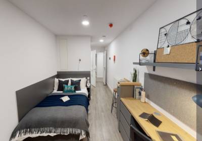 The Valentine student single bedroom