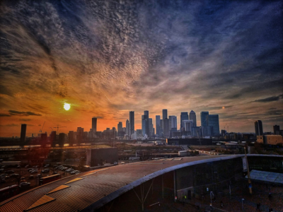 Cityscape image taken from top of Institute building