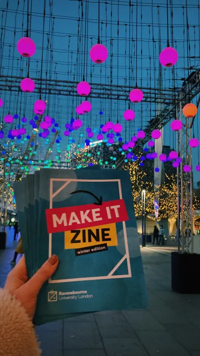 An image of a physical copy of the MAKE IT zine