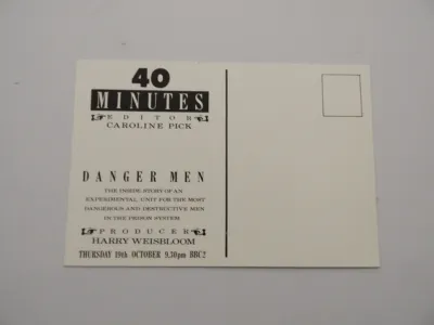 40 Minutes postcard back
