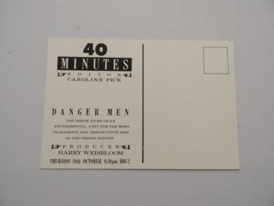 40 Minutes postcard back