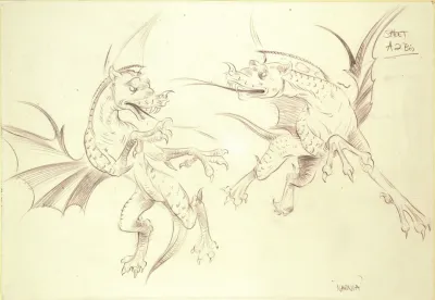 Narnia animation character designs - dragons 1