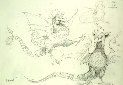 Narnia animation character designs - cockatrice 1