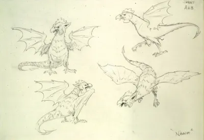 Narnia animation character designs - cockatrice 2