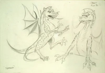 Narnia animation character designs - dragons 4