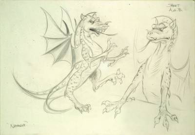 Narnia animation character designs - dragons 4