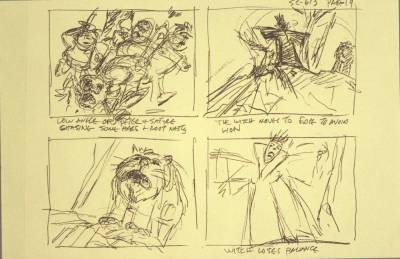 The Chronicles of Narnia animation storyboard 1