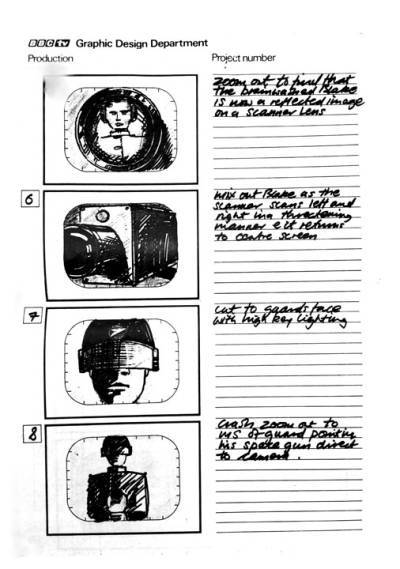 Blake's 7 title sequence storyboard 2