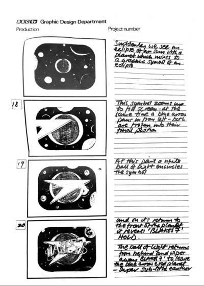 Blake's 7 title sequence storyboard 5