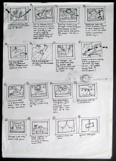Island Race storyboard