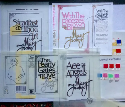 Mary Fisher book jacket props roughs