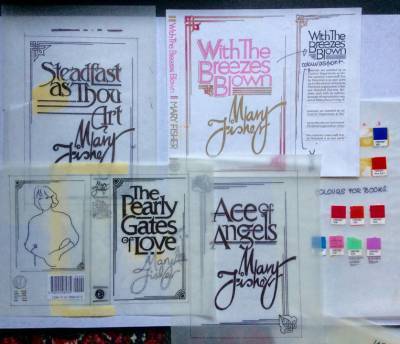 Mary Fisher book jacket props roughs