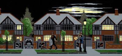 Pennies from Heaven suburban street artwork