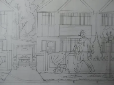 Pennies from Heaven original pencil artwork 1