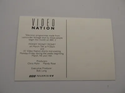 Video Nation postcard back