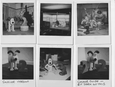 Wallace and Gromit Xmas idents production stills