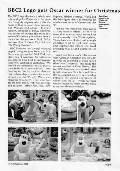 Wallace and Gromit Christmas '1st Post' publicity