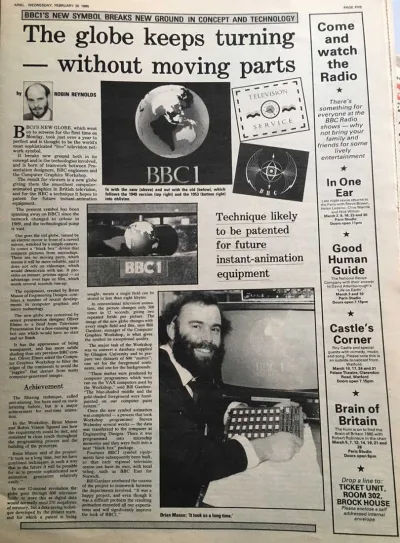 'Ariel' press cutting 20 February 1985