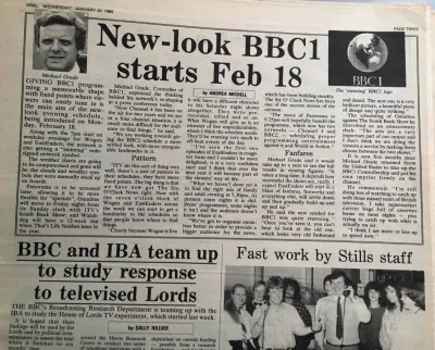 'Ariel' press cutting 30 January 1985