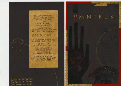 Omnibus A5 press preview invitation back and front