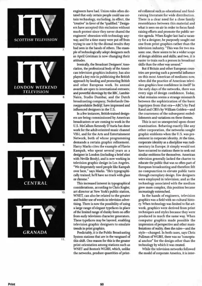 'Print' article on TV design 2