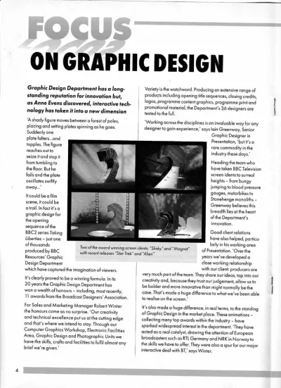 'Around Resources' Graphic Design Dept Feature 2